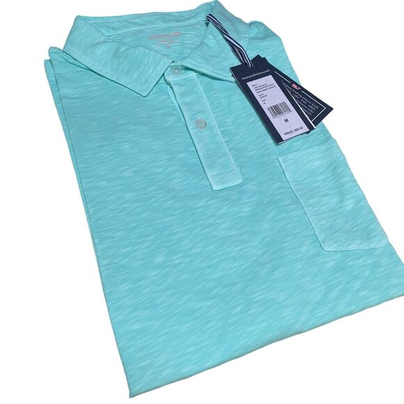 Brand New VINEYARD VINES Men's ISLAND Dyed Slub SS COTTON Pocket Polo CAICOS Med - Picture 16 of 16
